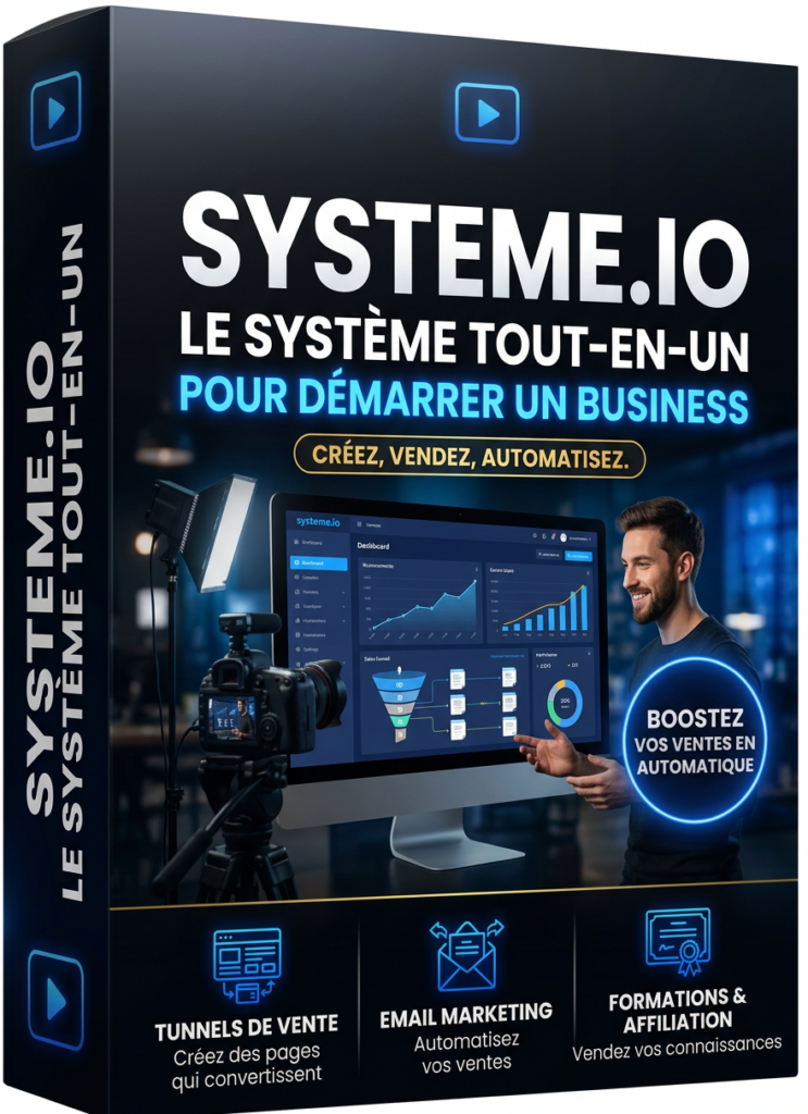 Systeme.io, le système tout-en-un pour démarrer un business. Créez, vendez, automatisez